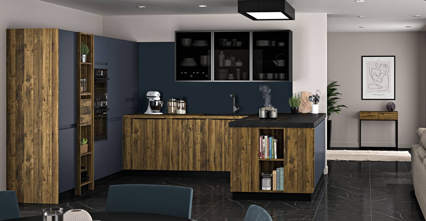  laquée satin et poignées intégrées