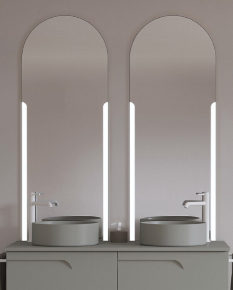 Mobilier salle de bain haut de gamme avec miroir LED