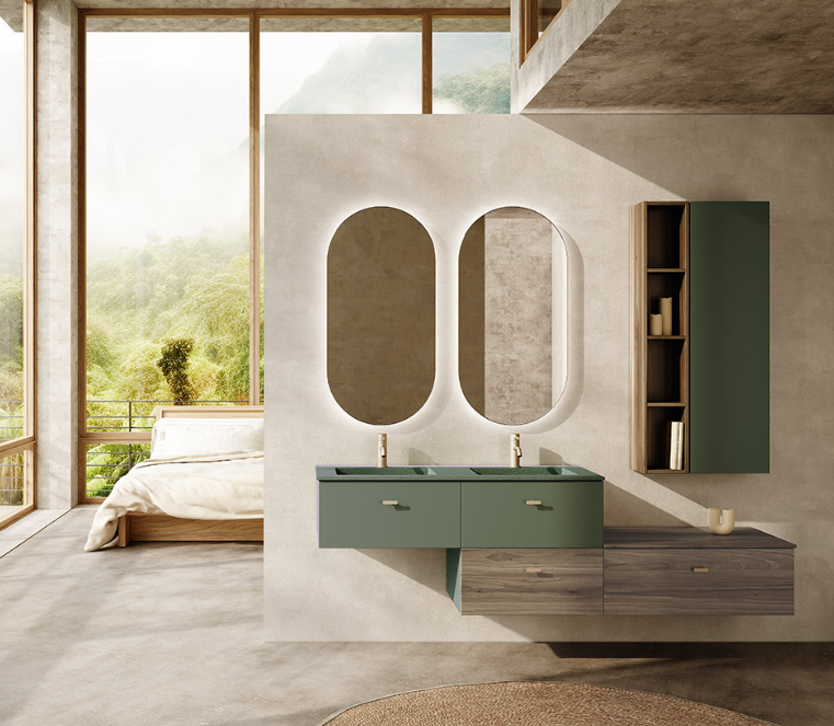 un meuble de salle de bain avec plan vasque 