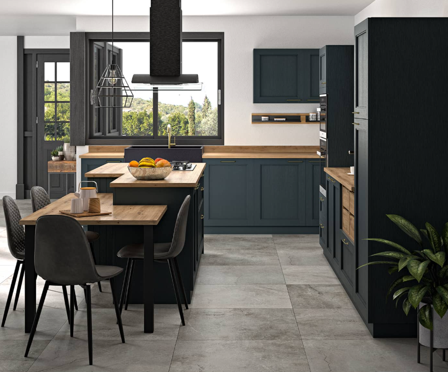  Cuisine bois et laque satinée à Arcachon