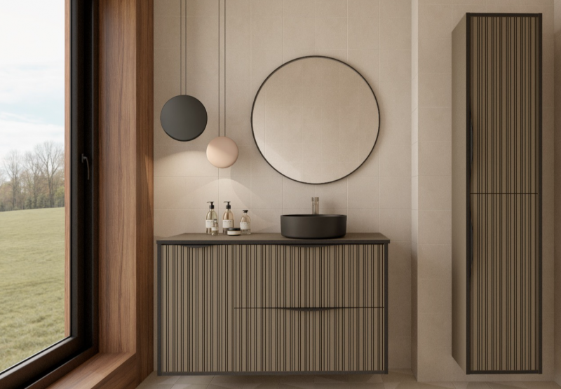  un mobilier de salle de bain fonctionnel